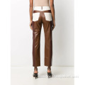 New Arrivals Patchwork Leather Long Women's Pants